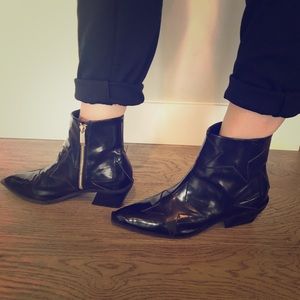 Zara TRF Star Print Booties